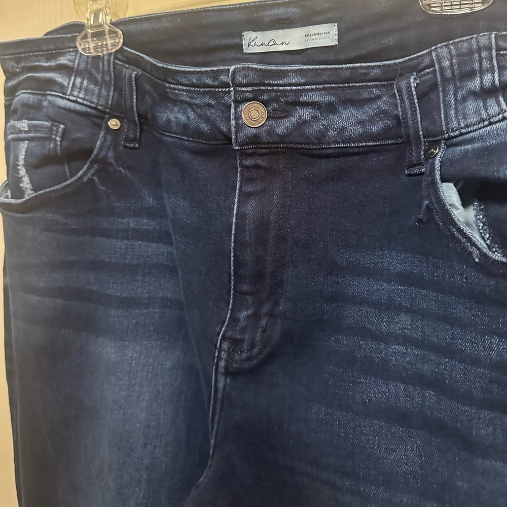 Kancan Exclusively for Maurices High-Waisted Flare Bootcut Jeans Dark Wash+size - Picture 15 of 16